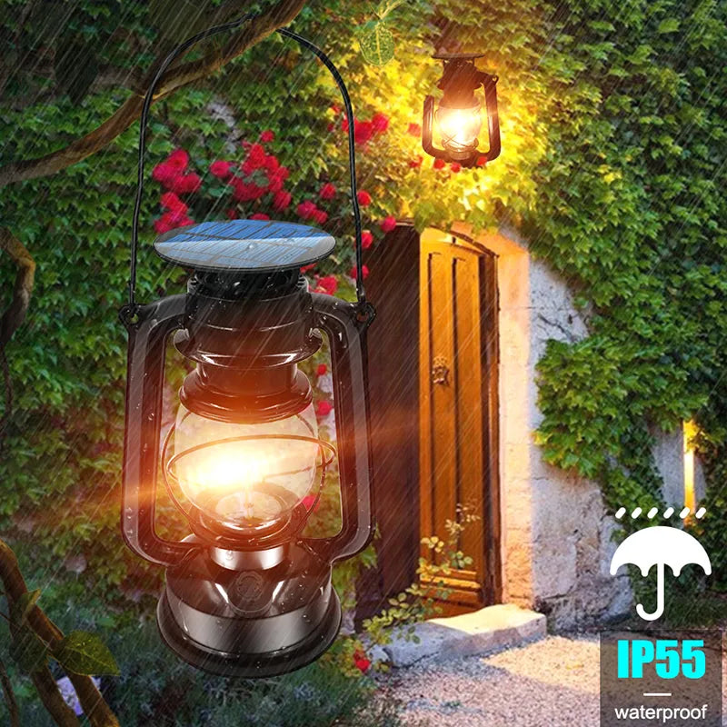 LED Solar Vintage Lantern